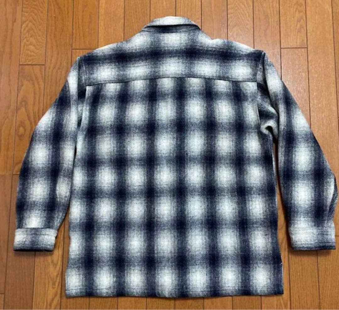 【入手困難】オンブレチェック90s 肉厚　ヘビーネルシャツ　ウール　ヴィンテージ