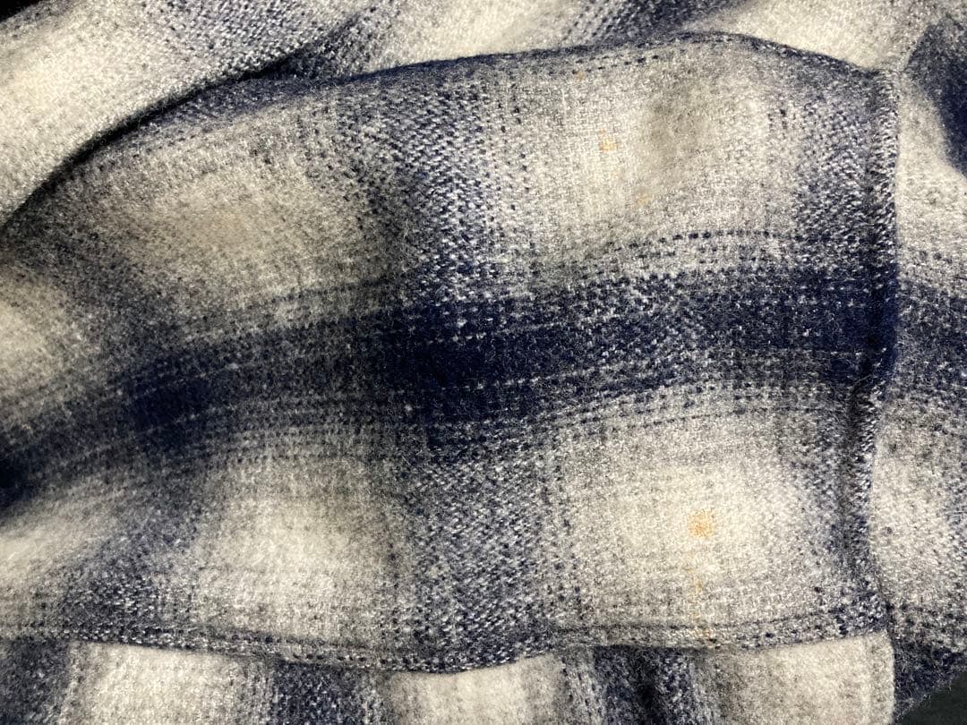 【入手困難】オンブレチェック90s 肉厚　ヘビーネルシャツ　ウール　ヴィンテージ