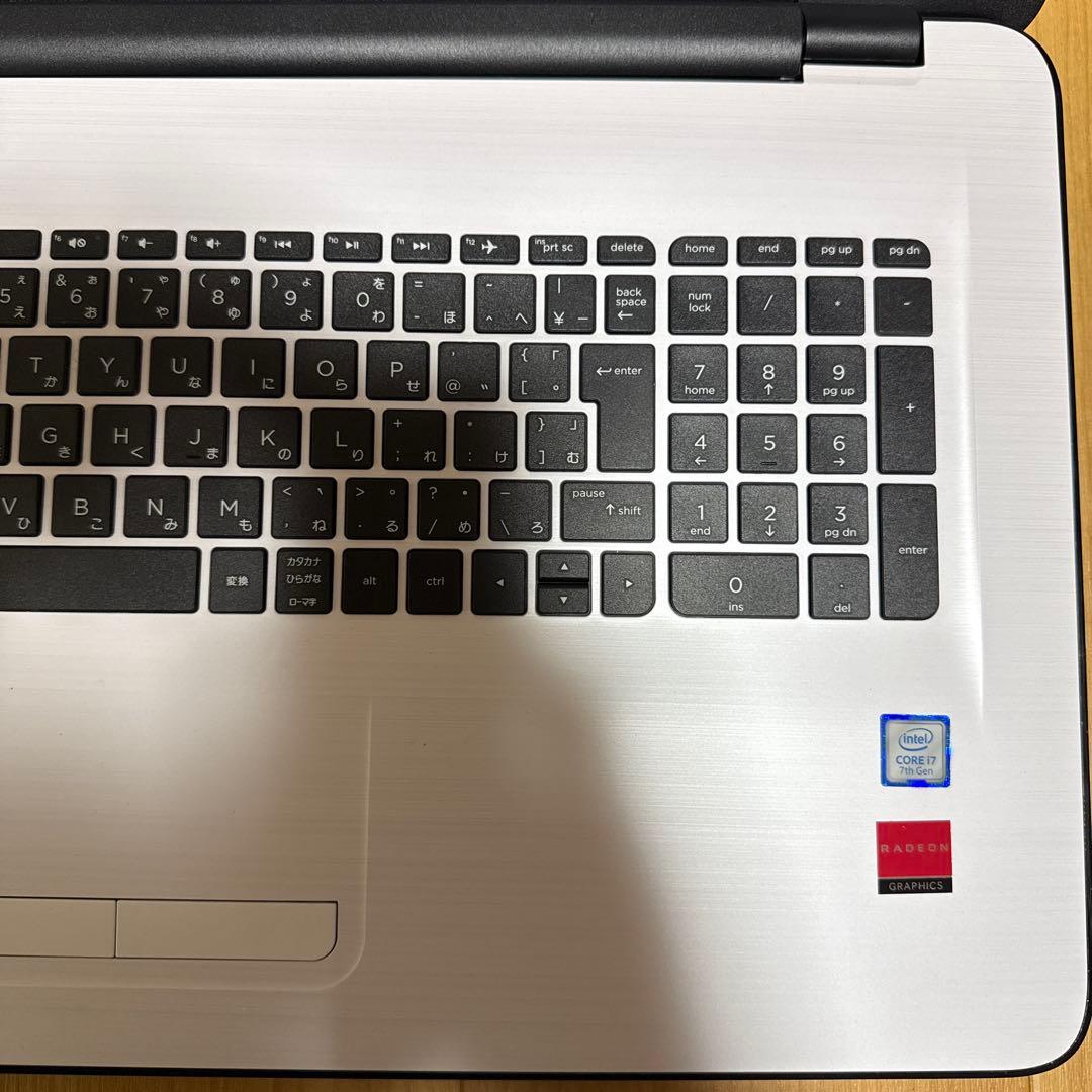 ノート型パソコン　HP i7/8GB/ssd