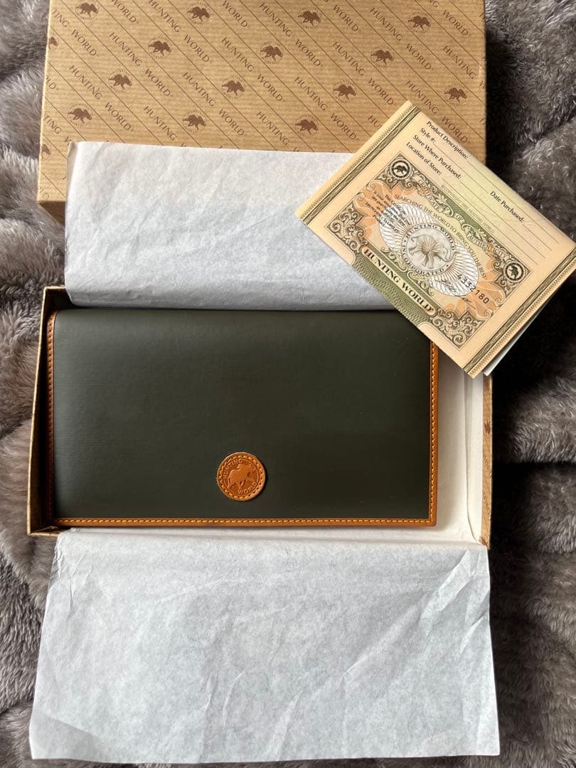 HUNTING WORLD ダークグリーン 長財布