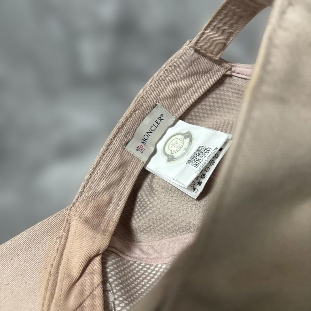 MONCLER モンクレール　ベースボールキャップ　ロゴ　ピンク　ベージュ　帽子