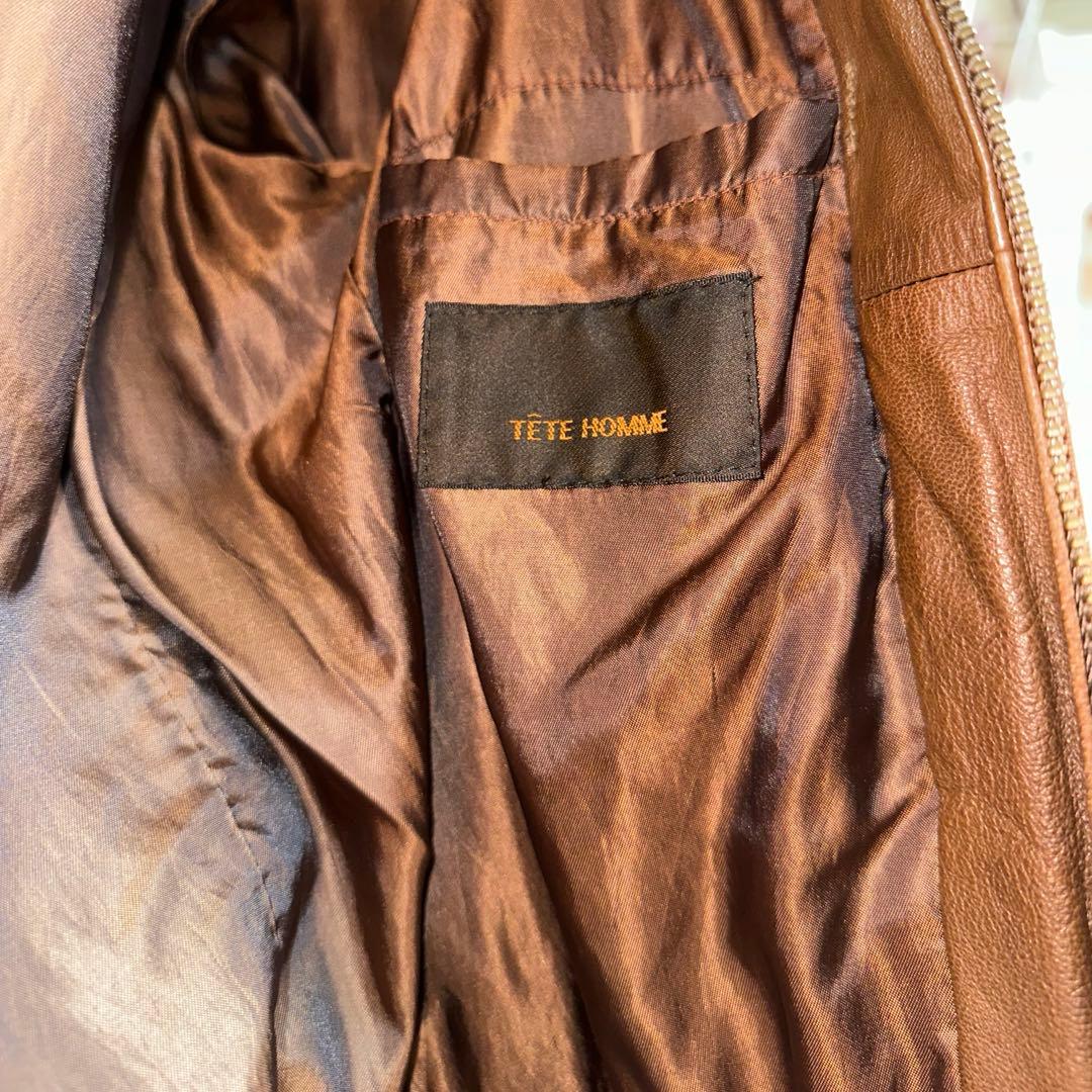TETE HOMME テットオム 本革 ゴートレザー ジャケット メンズ
