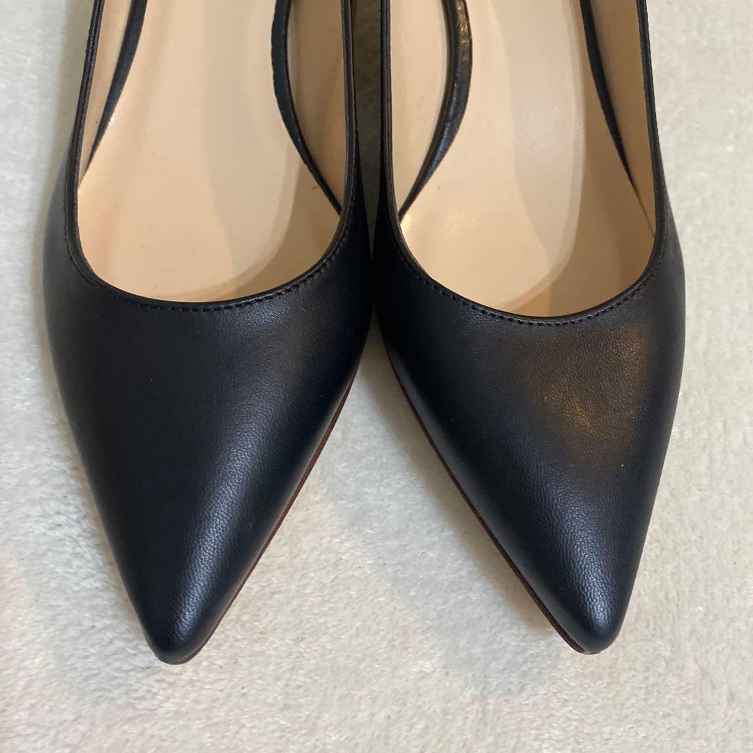 極美品 FABIO RUSCONIヒールパンプス ブラック 37 黒 24cm