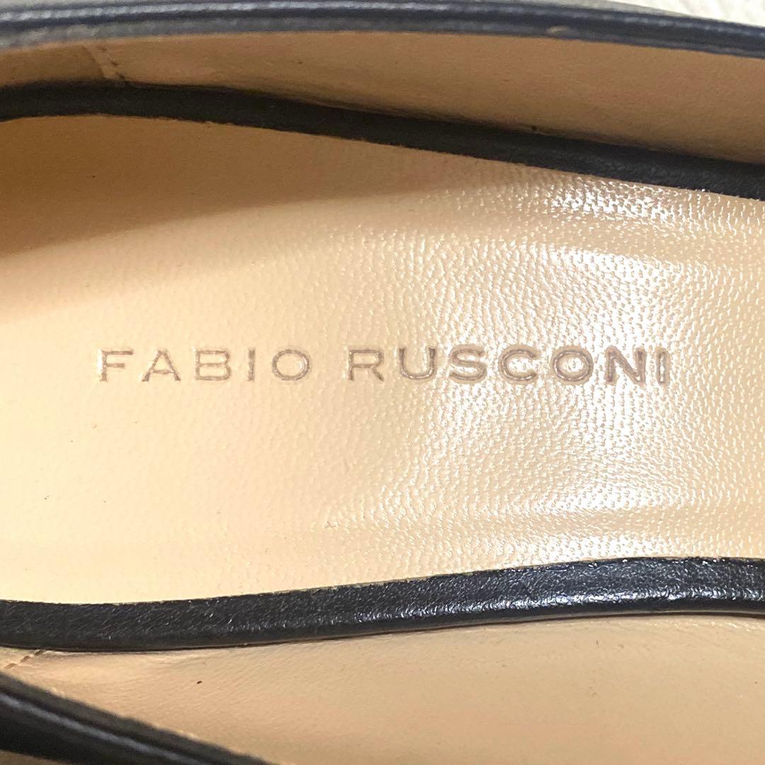 極美品 FABIO RUSCONIヒールパンプス ブラック 37 黒 24cm