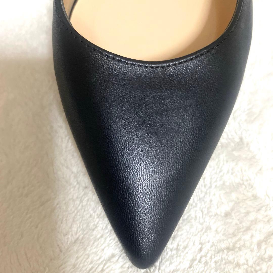 極美品 FABIO RUSCONIヒールパンプス ブラック 37 黒 24cm