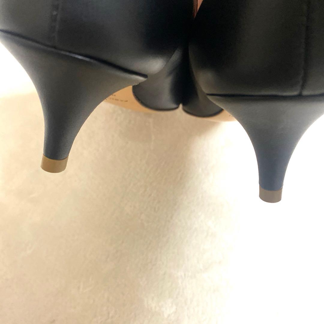 極美品 FABIO RUSCONIヒールパンプス ブラック 37 黒 24cm