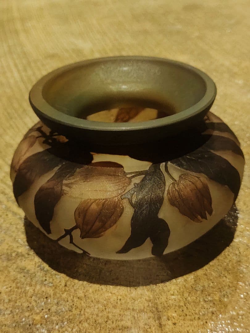 ★専用【希少】エミールガレ Emile Galle クレマチス紋花器 花瓶 小壺