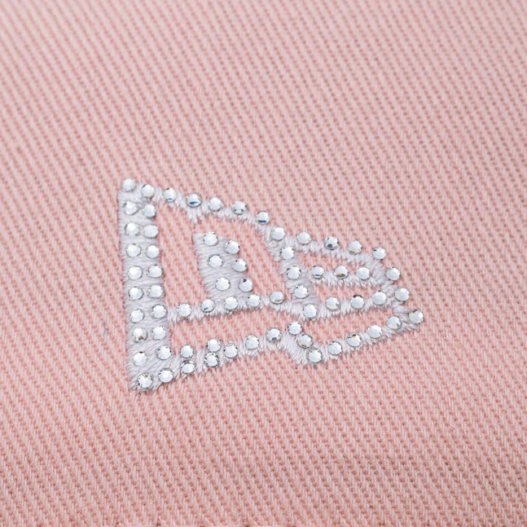 ニューエラ 9FORTY ラインストーン クラシックロゴ ベージュ ピンク