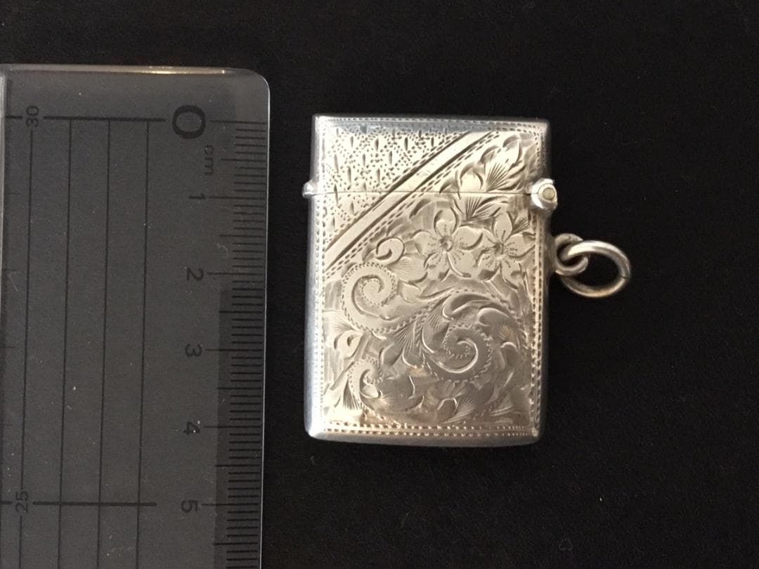 1903年 スターリングシルバー マッチケース J. Gloster 純銀