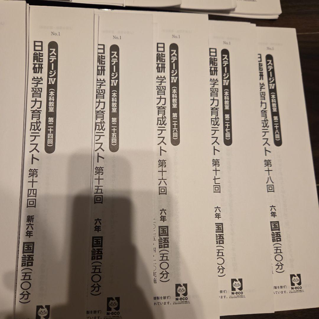 日能研 6年 育成テスト 2025年 前期 全17回