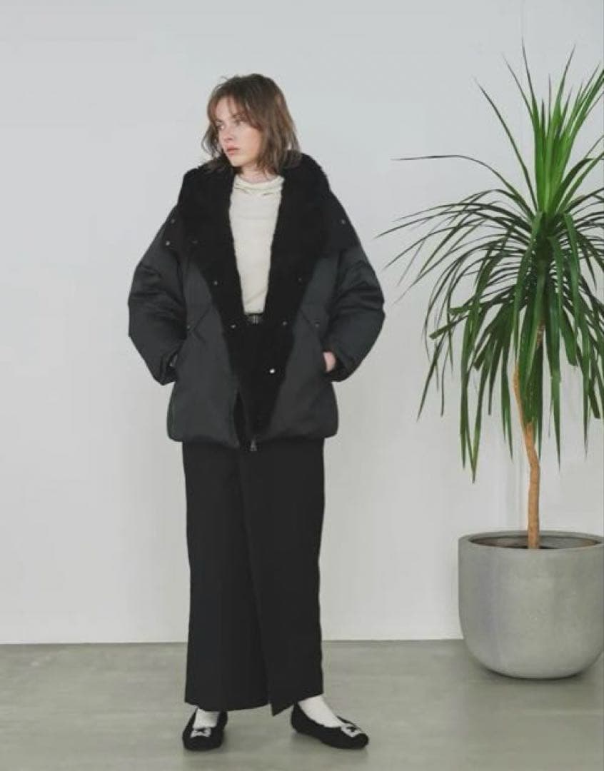 値下げ不可エマフランシス Emma Francis ボア ビジュー パンプス 黒