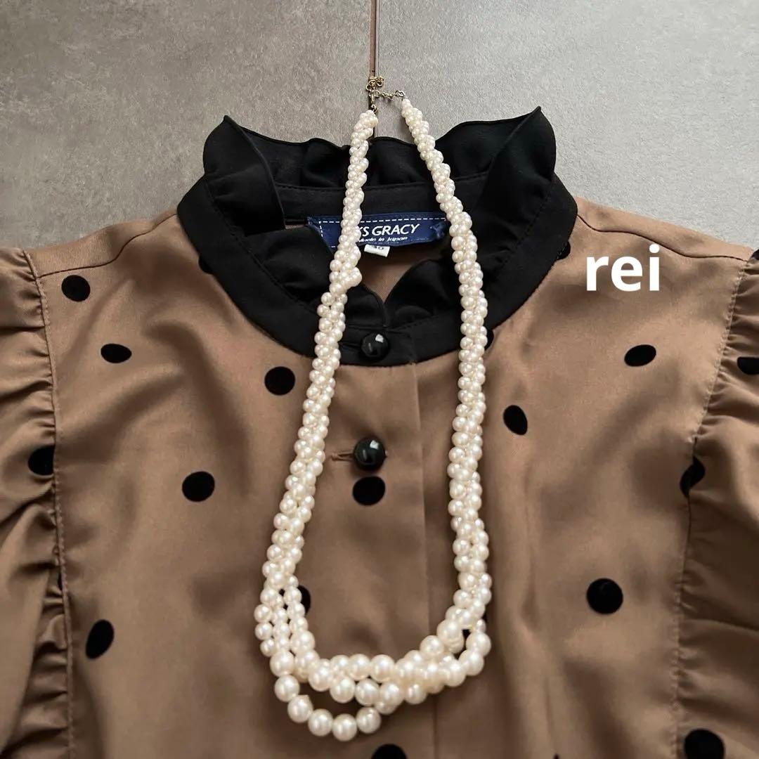 定価3万円　極美品✨エムズグレイシー　フリルドットブラウス