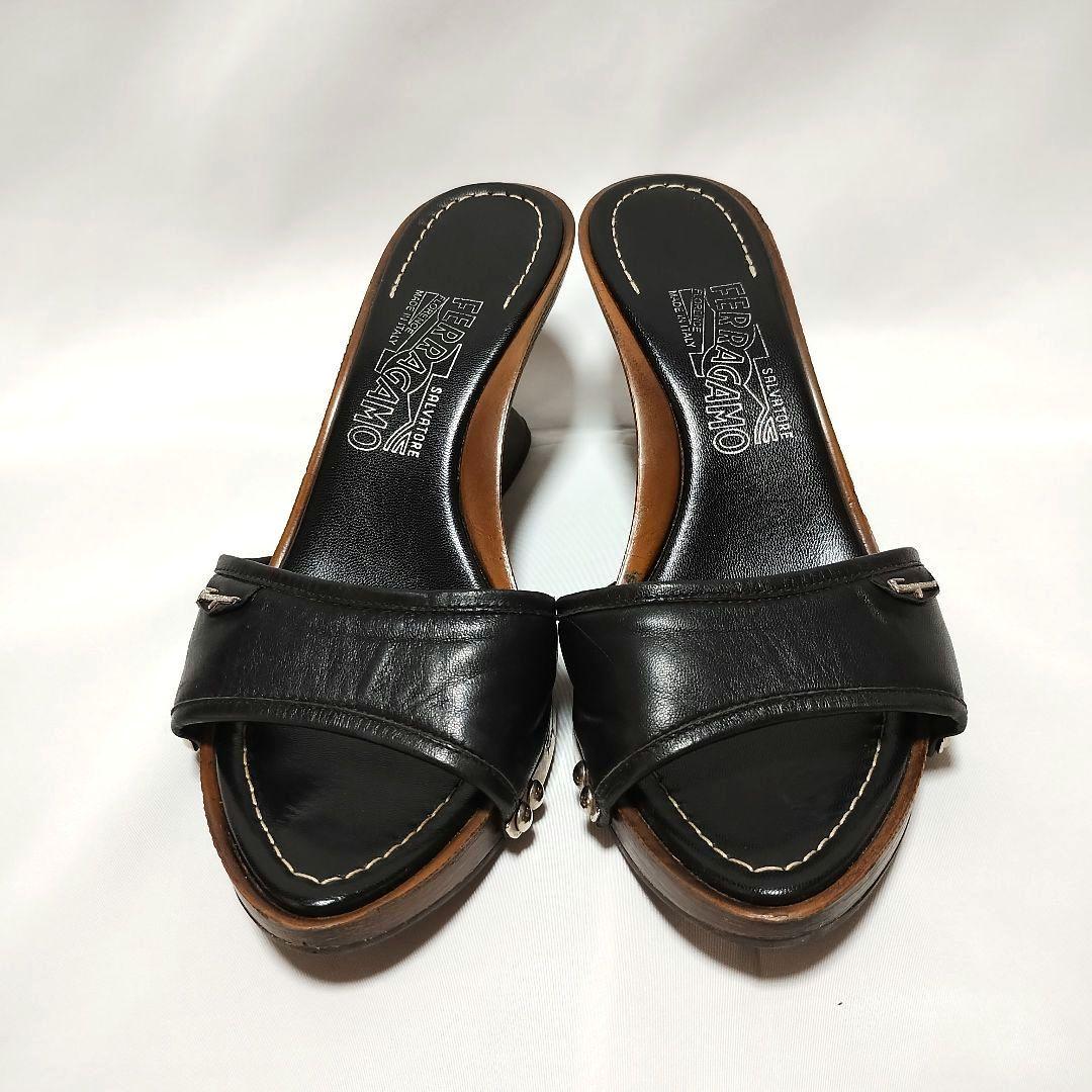 フェラガモ ミュール 本革製 レザー Salvatore Ferragamo