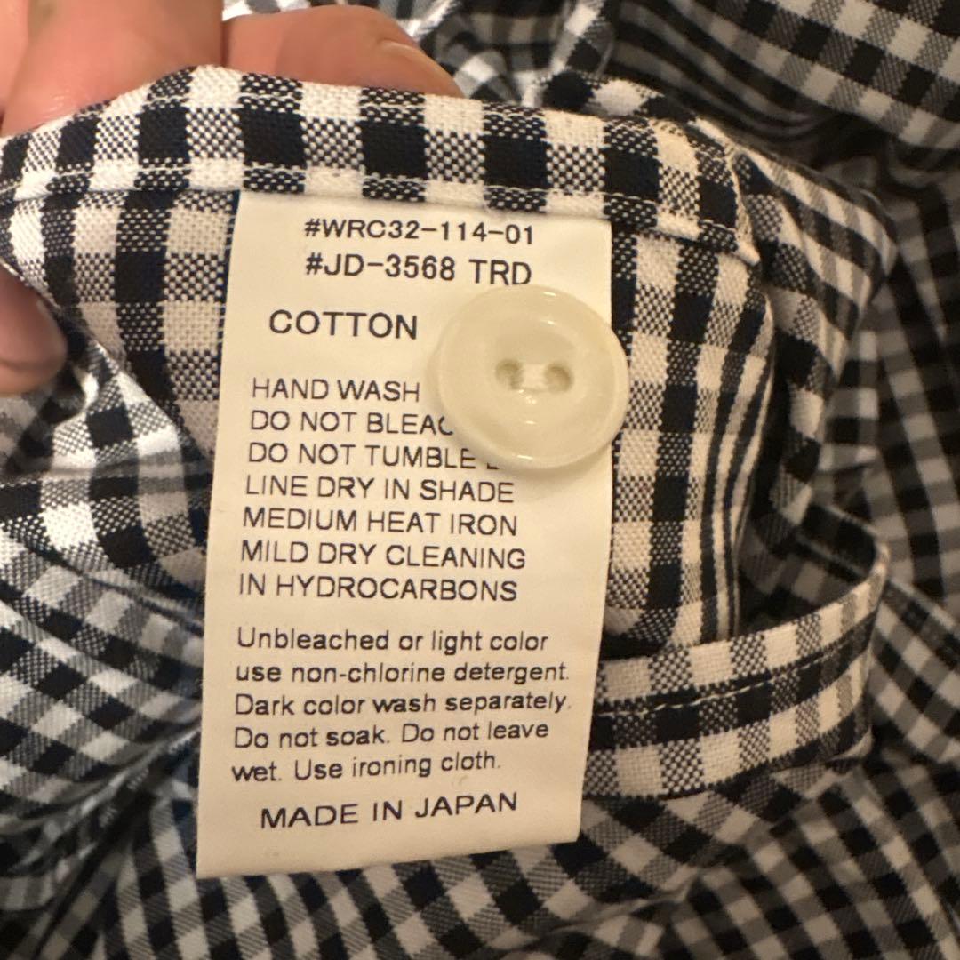 DANTON ギンガムチェックシャツ サイズ44　JD-3568