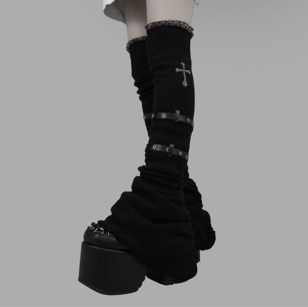 【新品】DimMoireディムモアール 十字の誓いニーハイウォーマー Black