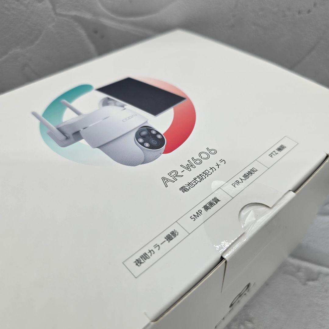 新品未開封 ソーラー式 COOAU 防犯カメラ AR-W606 500万画素