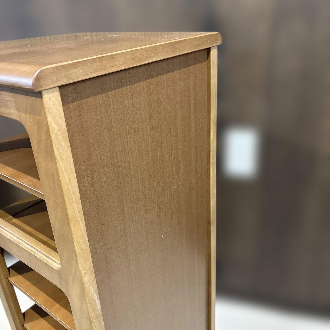 カリモク　天然木　6段スリッパラック