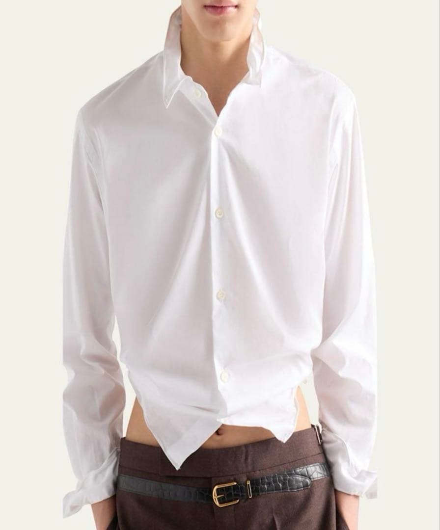 最安値 PRADA 25ss ワイヤーシャツ M