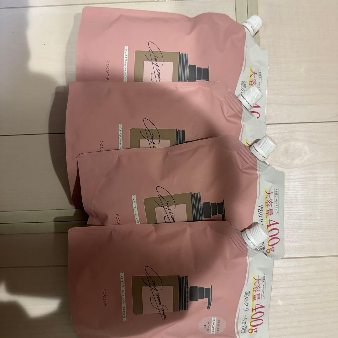 cocone クレイクリームシャンプー 詰め替え用 400g ×4つ