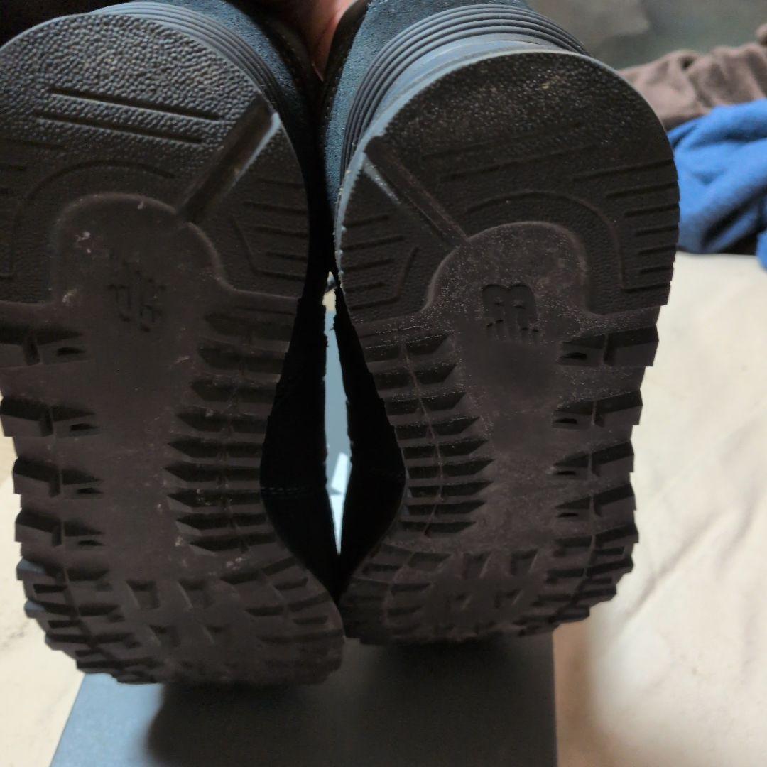 美品 New Balance 574 オールブラック スニーカー