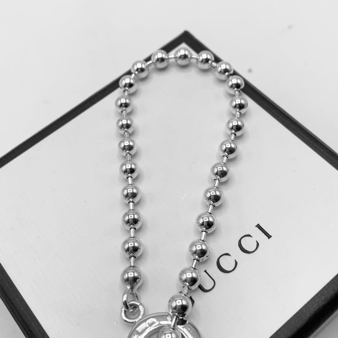 【美品】GUCCI ブレスレットバンク　ボールチェーン　トグル　925 17cm