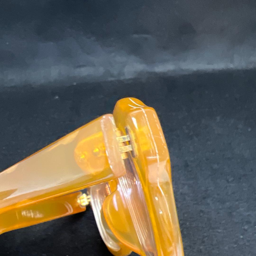 本白鼈甲　K18刻印金具厚手極上手眼鏡　ケース付　東Y7-1226☆1Fチヒオニ