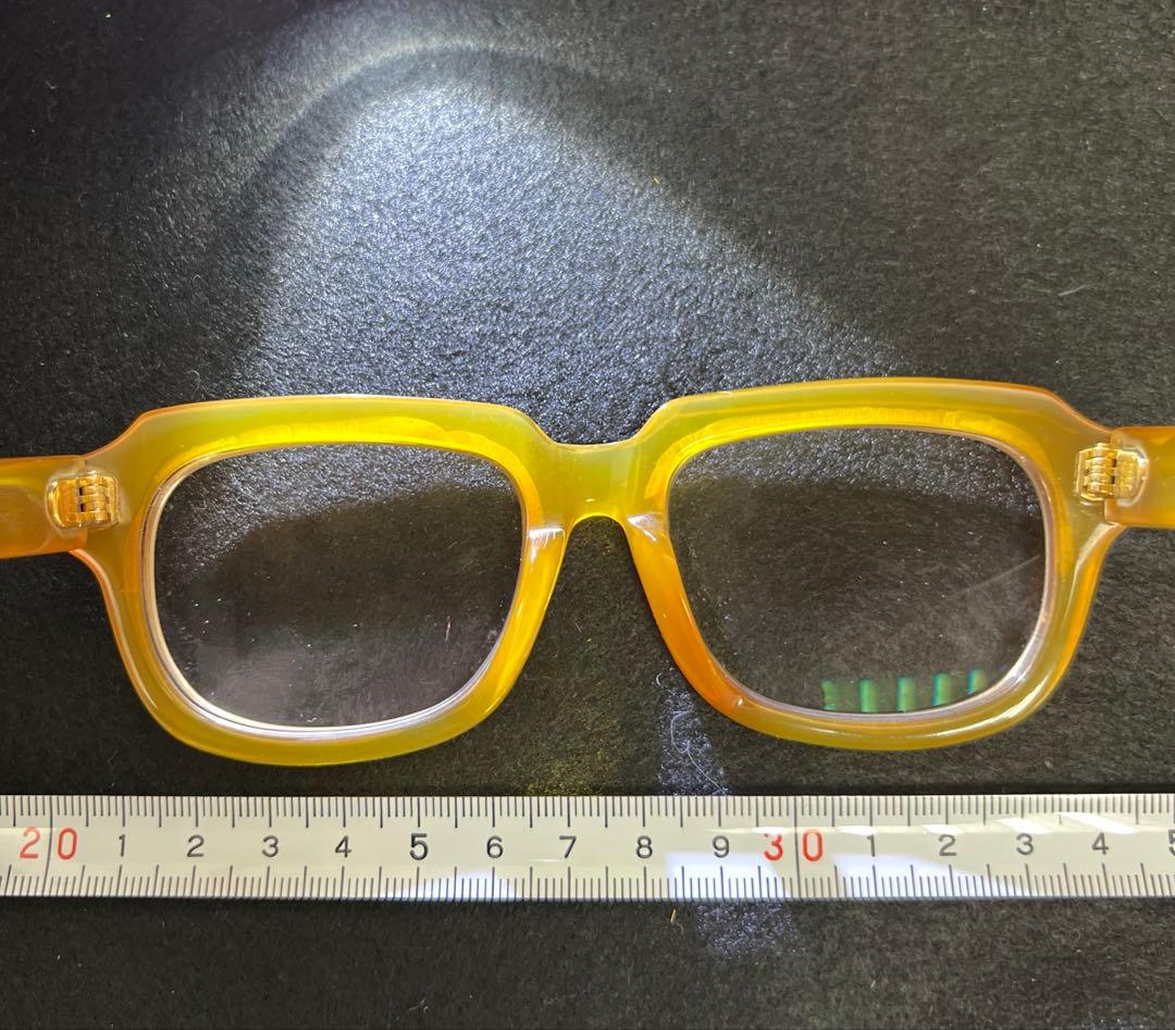 本白鼈甲　K18刻印金具厚手極上手眼鏡　ケース付　東Y7-1226☆1Fチヒオニ