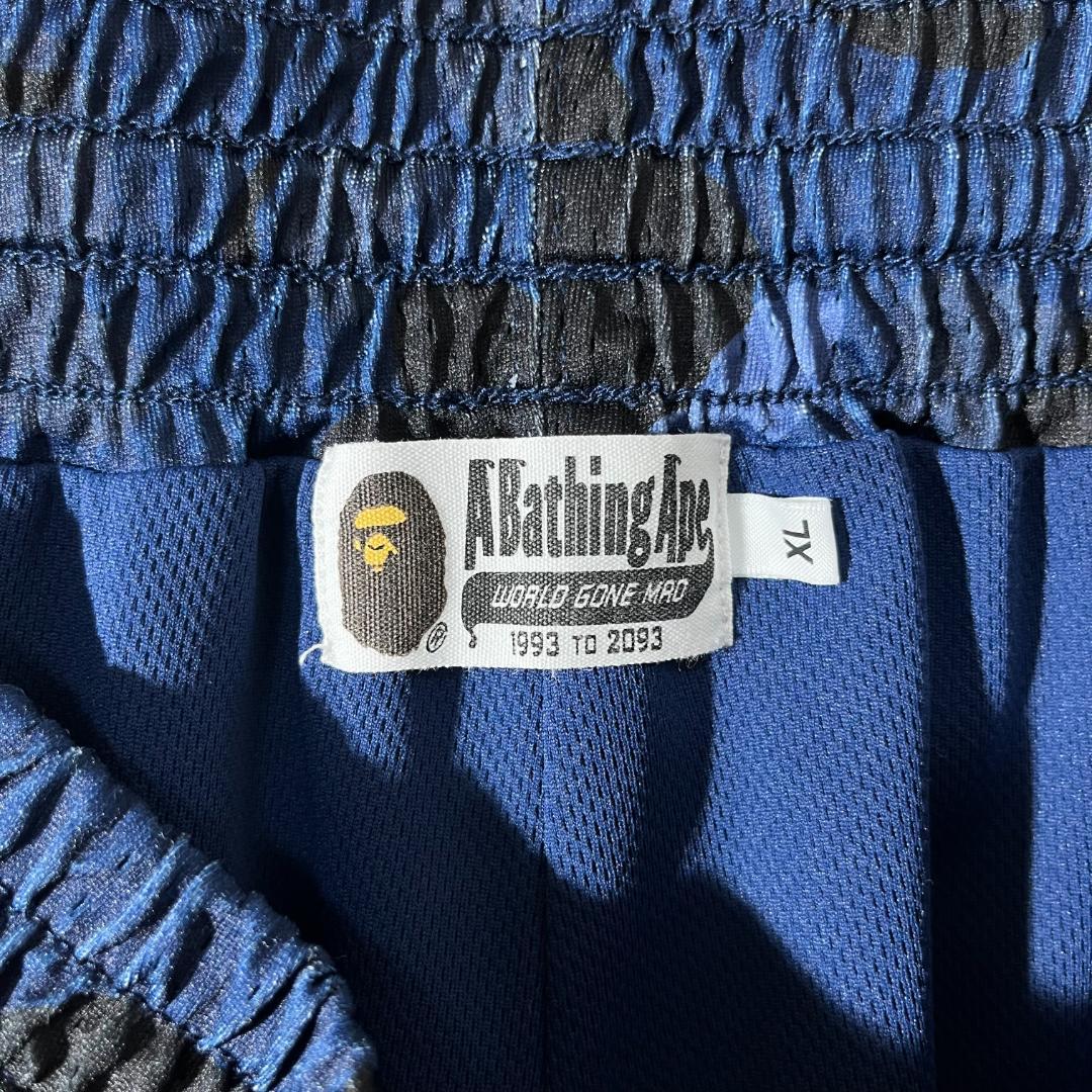 [大人気]　アベイシングエイプ　バスケットパンツ　メッシュ　カモ柄　総柄　大猿