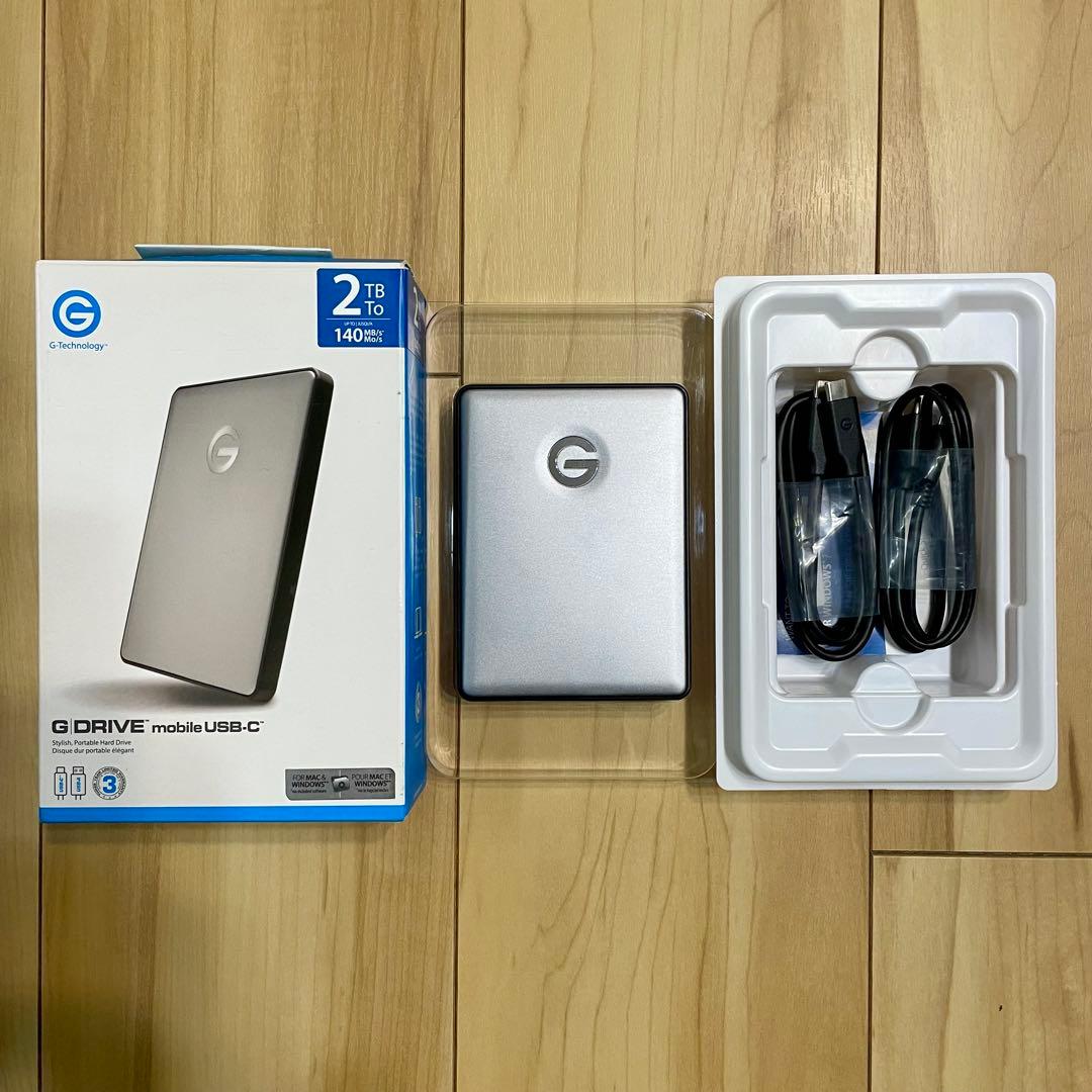 G DRIVE mobile USB-C 2TB 外付けハードドライブ