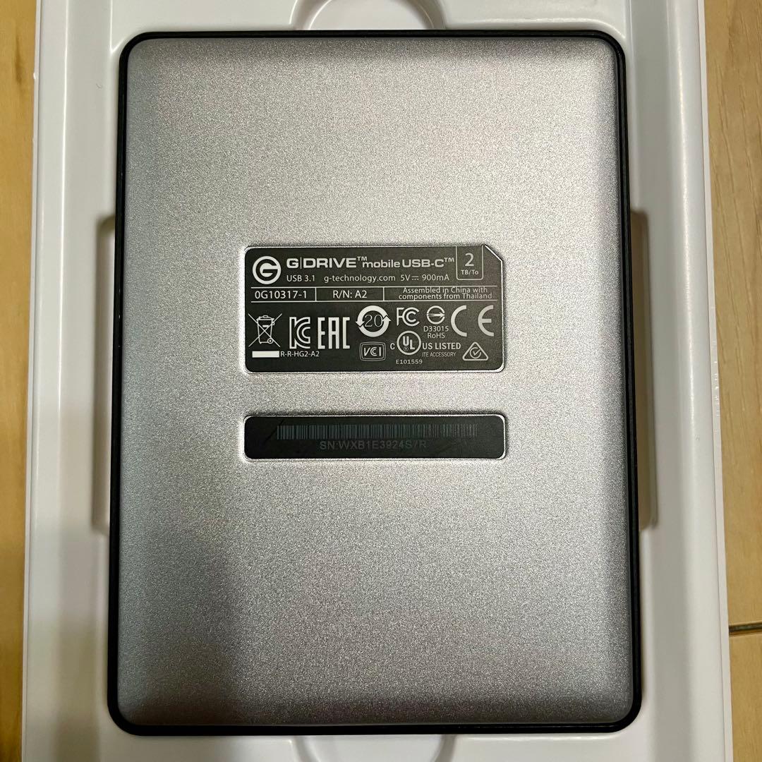G DRIVE mobile USB-C 2TB 外付けハードドライブ