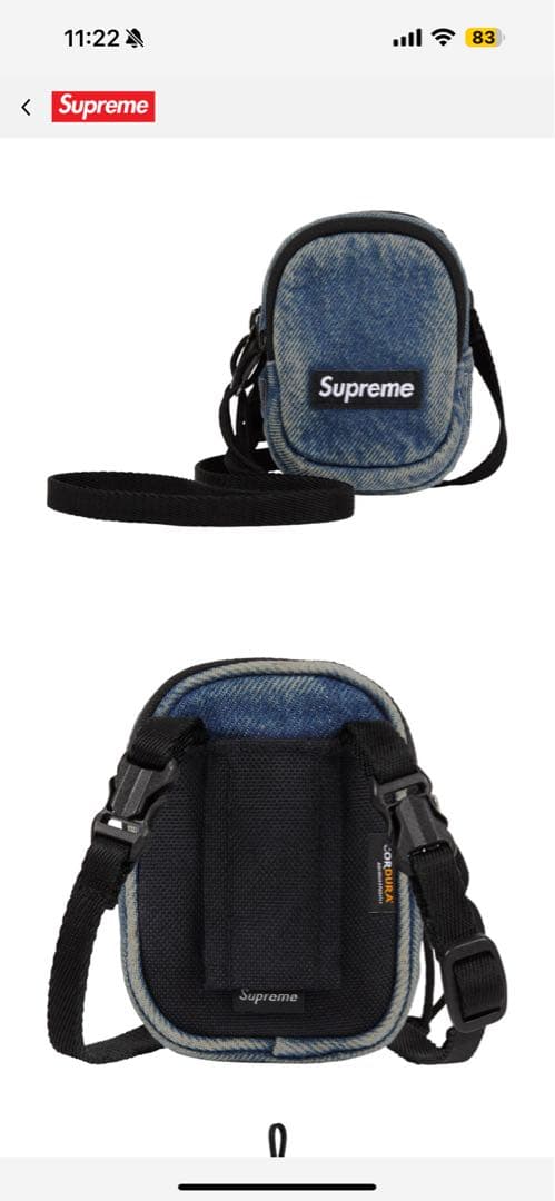 小物 supreme 25 f/w Denim Mini Utility Bag