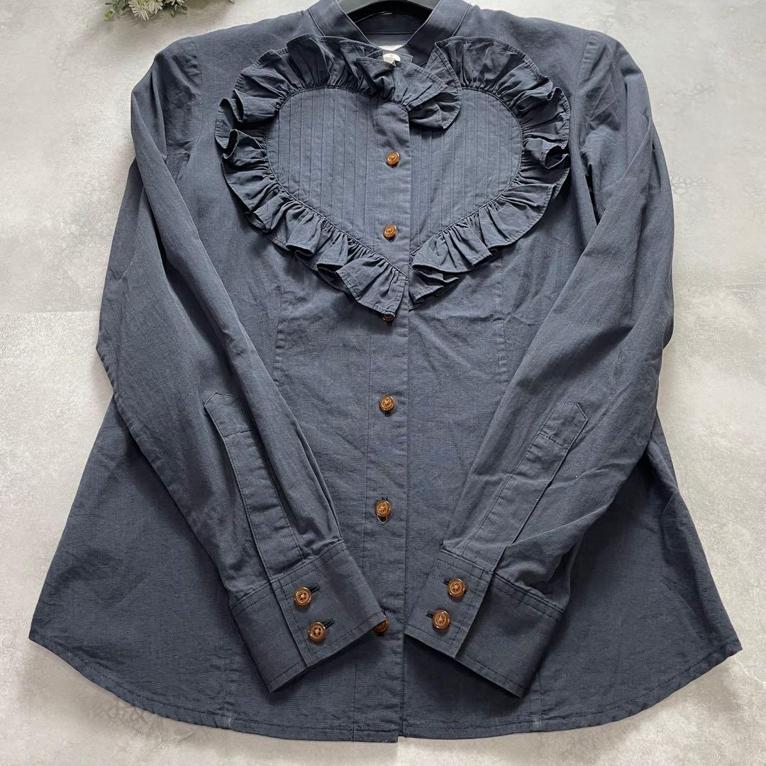 人気✨ ヴィヴィアンウエストウッド ラブフリルシャツ ハート ブラウス 1