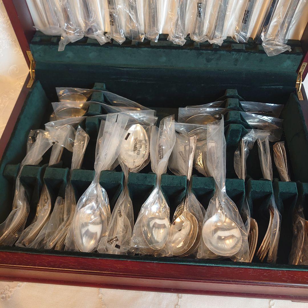 イギリス製　シルバープレート　カトラリーセット　フォーク　スプーン