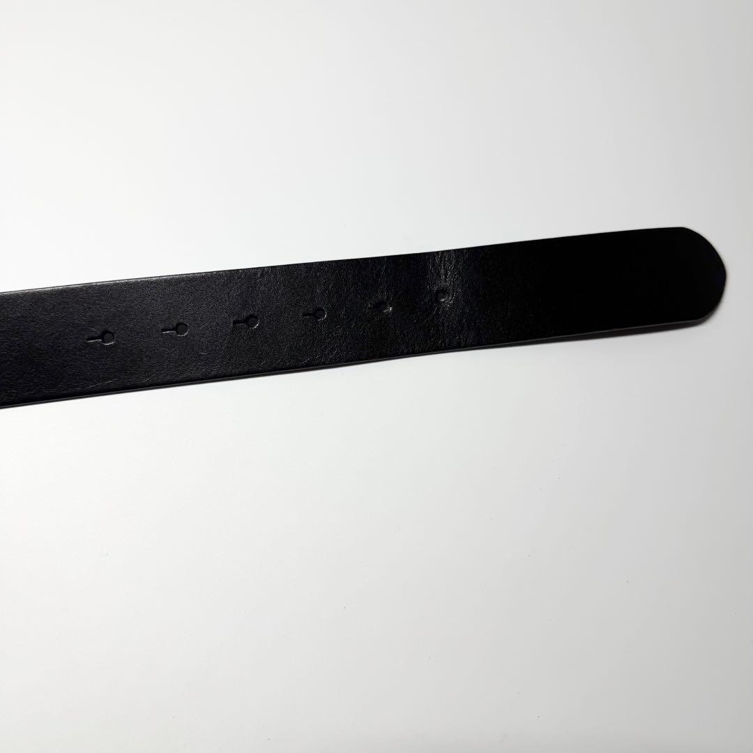 【極美品】DIESEL レザー　べルト ブラック ロゴ バックル