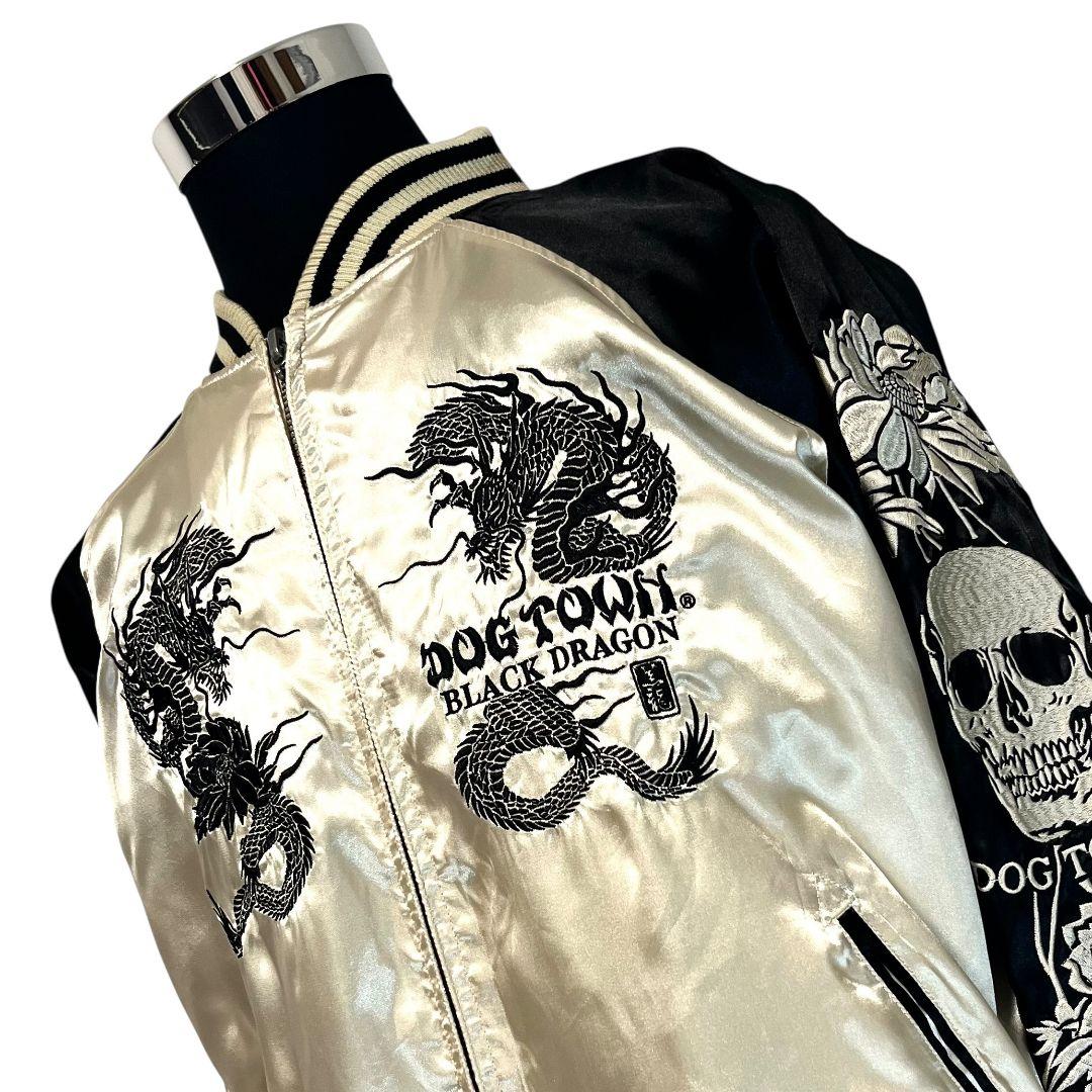 DOG TOWN ドッグタウン スカジャン 黒龍 スカル 刺繍 ジャケット