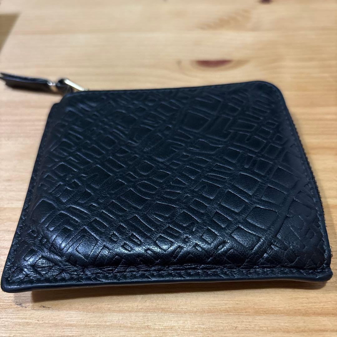 コムデギャルソン 財布 型押し 黒 箱付き 美品