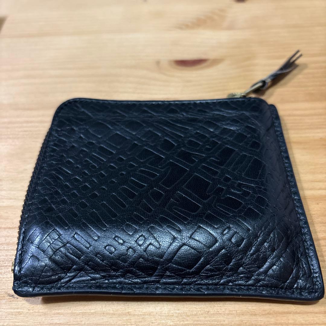 コムデギャルソン 財布 型押し 黒 箱付き 美品