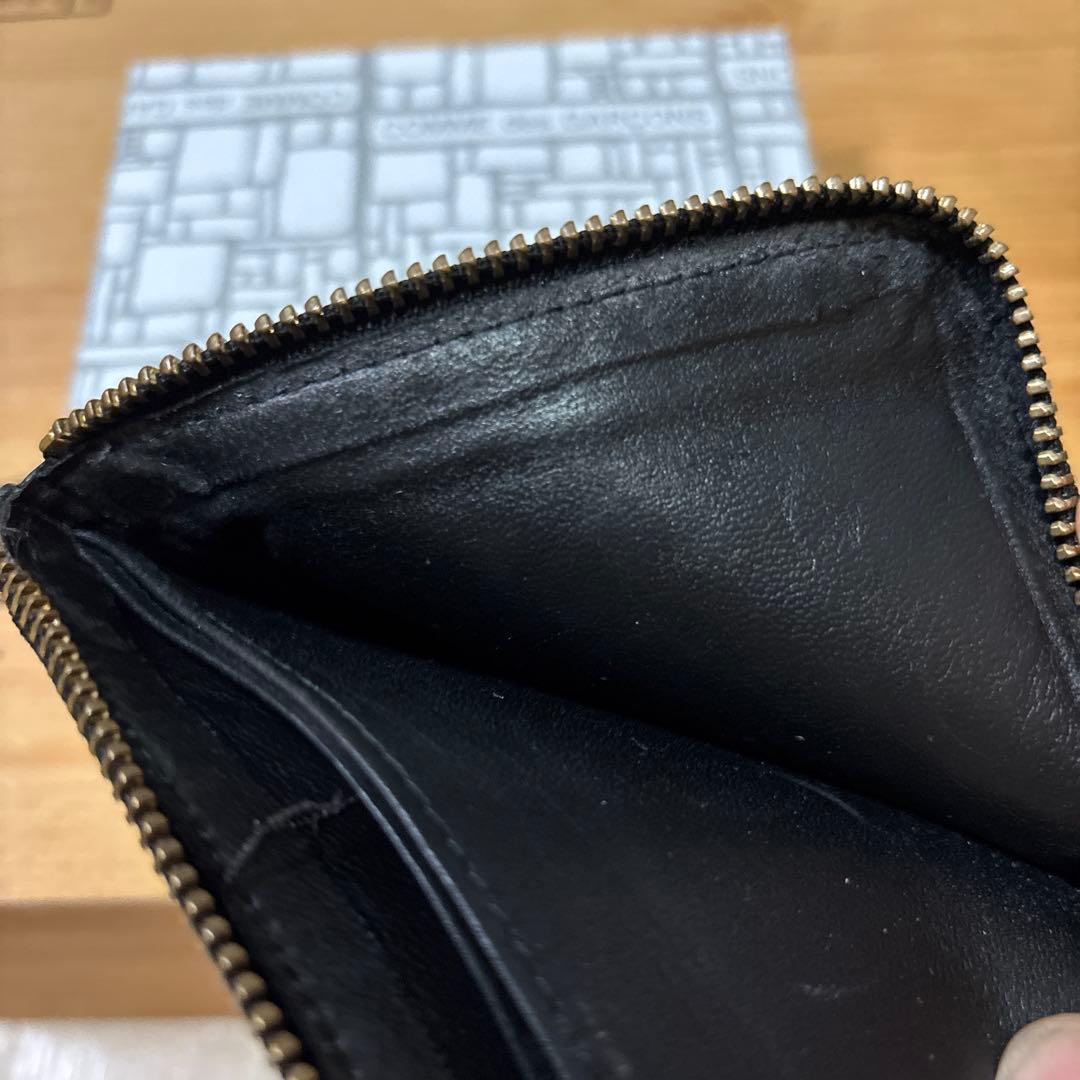 コムデギャルソン 財布 型押し 黒 箱付き 美品
