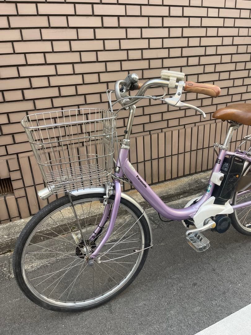 電動アシスト自転車 シティタイプ 紫色