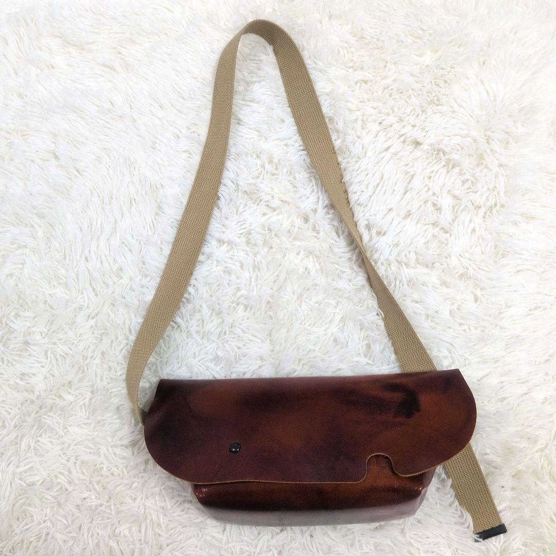 極美品　uni&co ユニアンドコー メッセンジャーバッグ　キャメル　XS