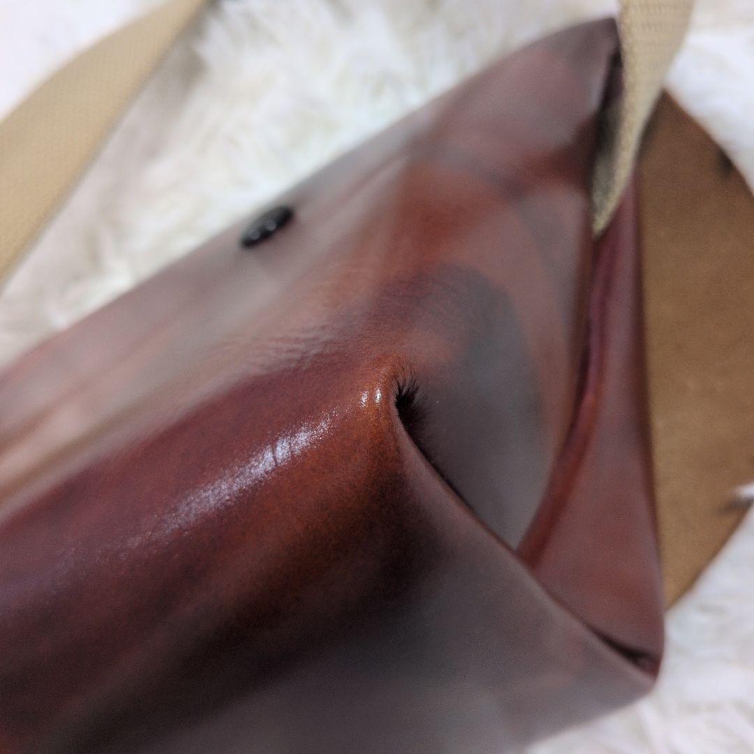 極美品　uni&co ユニアンドコー メッセンジャーバッグ　キャメル　XS