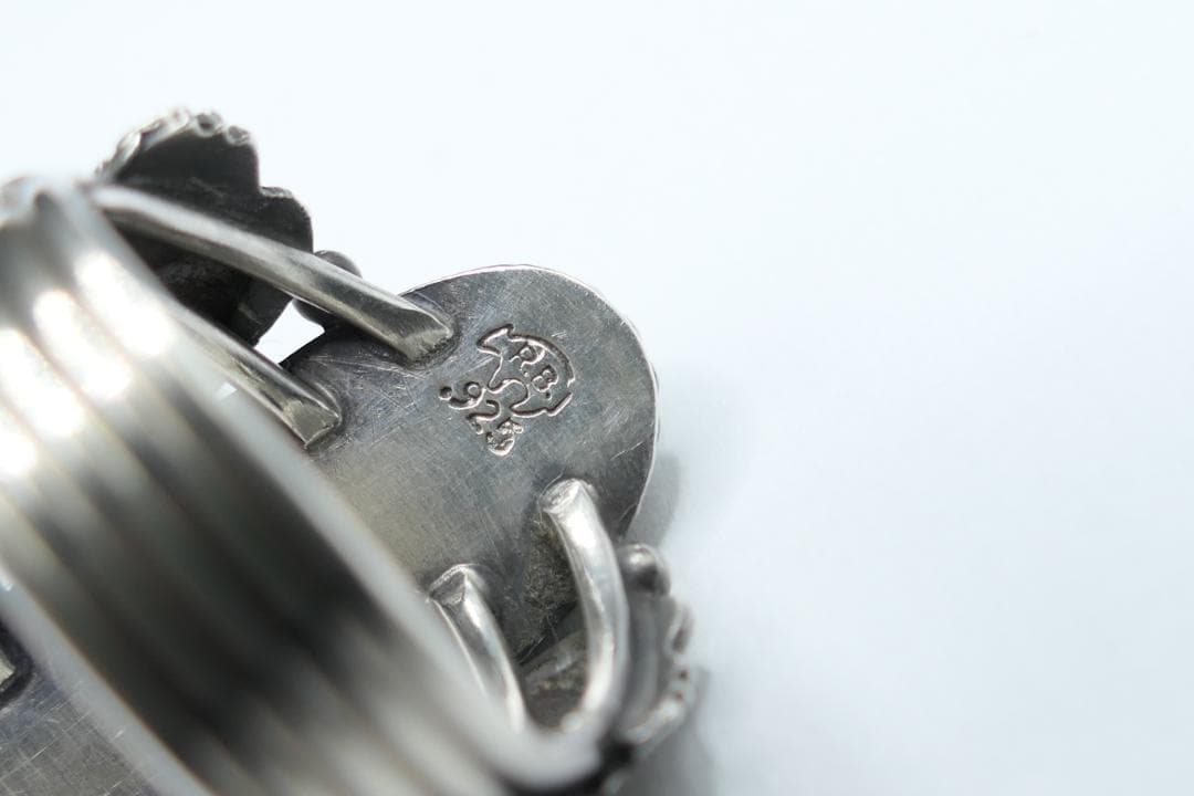 美品　14号　ナバホ　ランニングベアスタジオ　ターコイズ　リング　RB　指輪