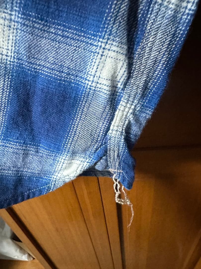 XLサイズ BONCOURA ネルシャツ オンブレチェック 日本製 size42