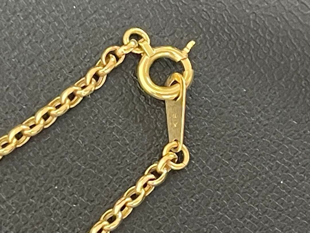 K18 50センチ　ゴールドアズキチェーンネックレス