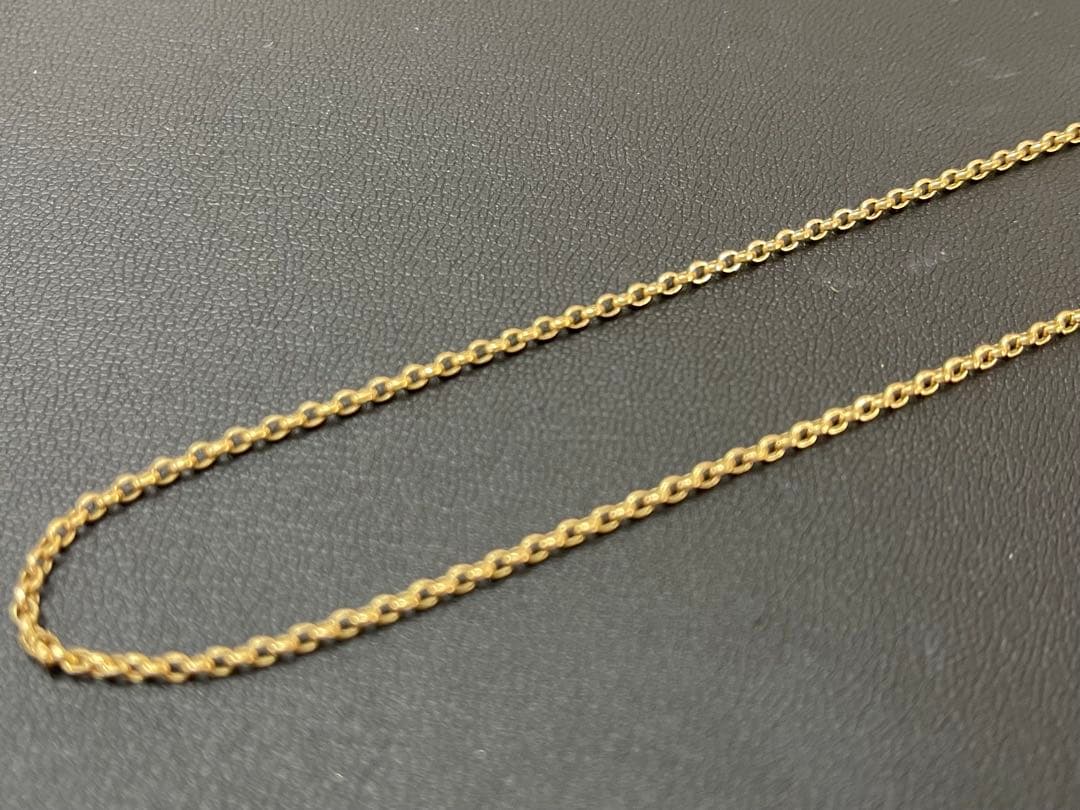 K18 50センチ　ゴールドアズキチェーンネックレス