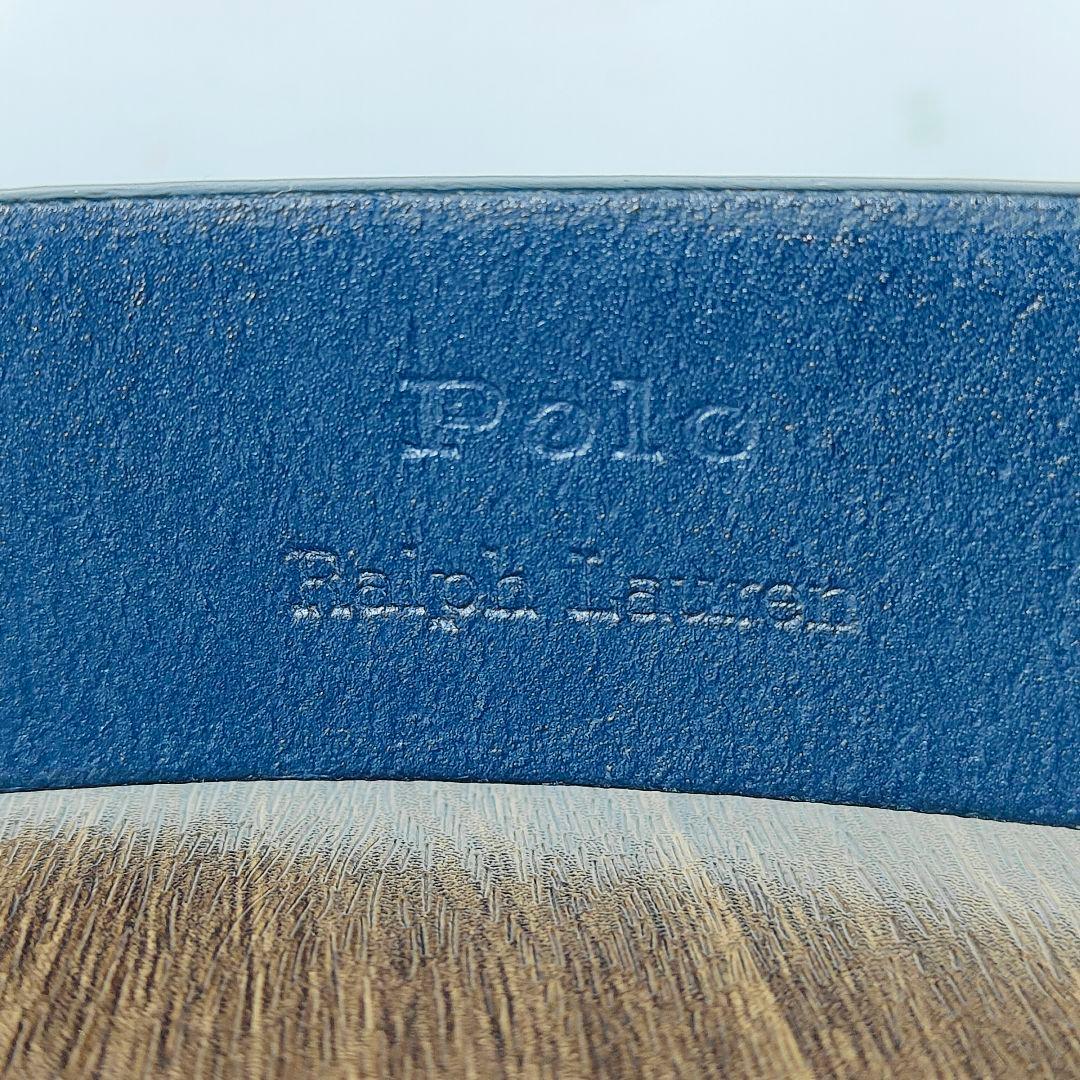 【極厚シボ革正規品】POLO RALPH LAUREN 高級ネイビードレスベルト