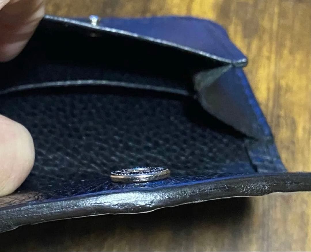 超美品　クロコダイル（テール） ケース　ネイビー