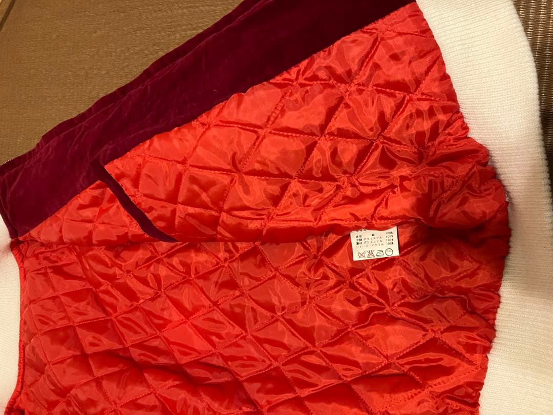 スカジャン別珍　フラミンゴ　ロカビリー　サイズS