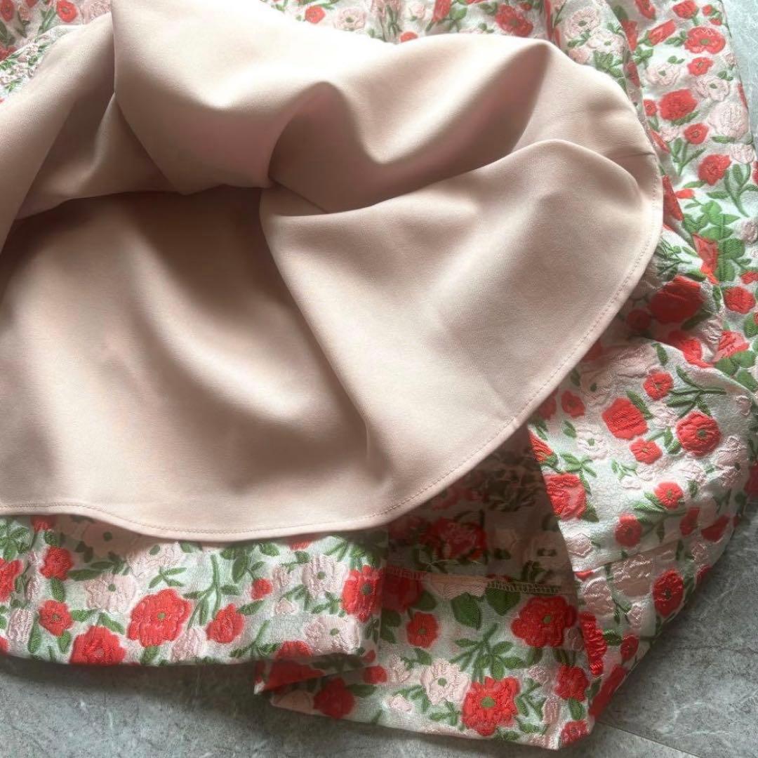 限界値下げ　POPPY flower jacquard dress フラワー