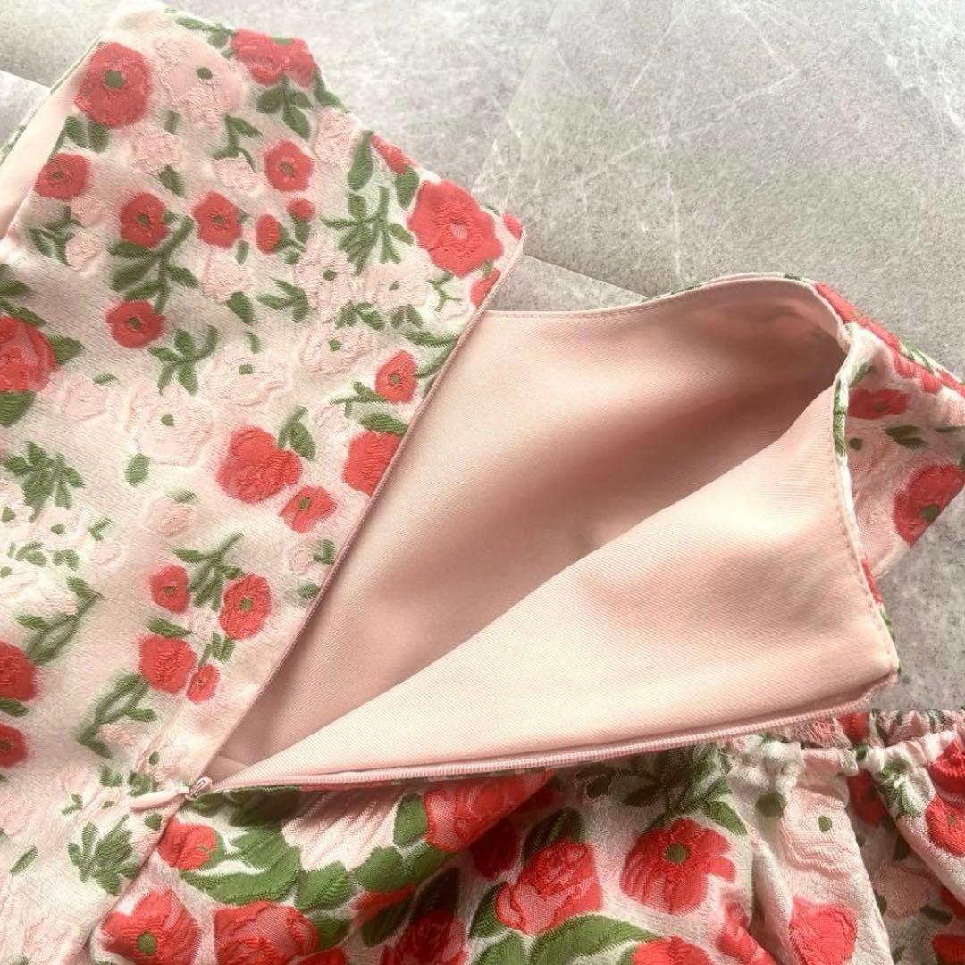 限界値下げ　POPPY flower jacquard dress フラワー